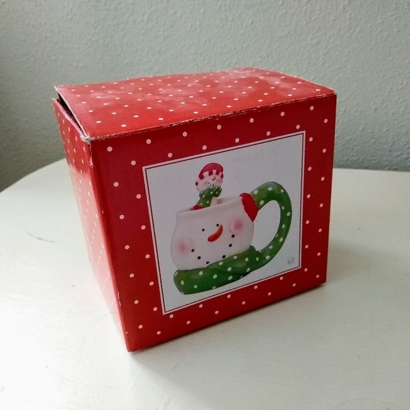 Novelty Gift Snowman Hot Cocoa Mug and Spoon Set - Picture 3 of 3